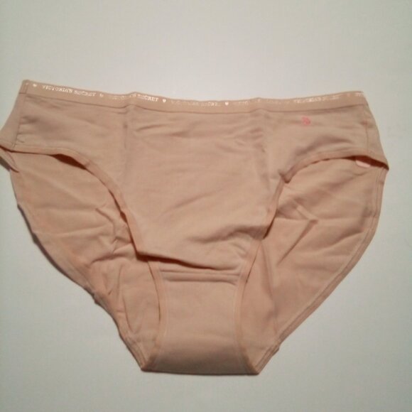Victoria's Secret Large Beige Hi-Leg Brief Panty Cotton Blend NWT - Picture 1 of 13